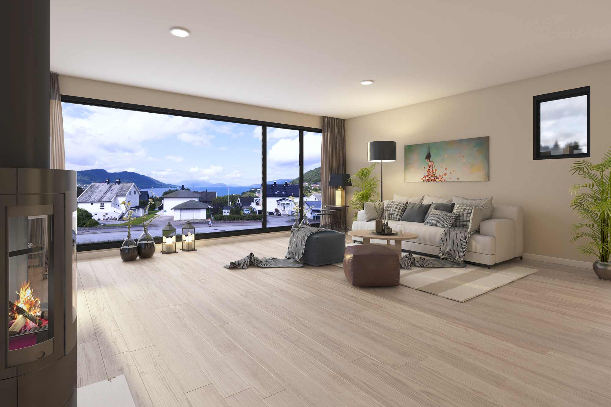 6 nye moderne eneboliger med takterrasse over carport