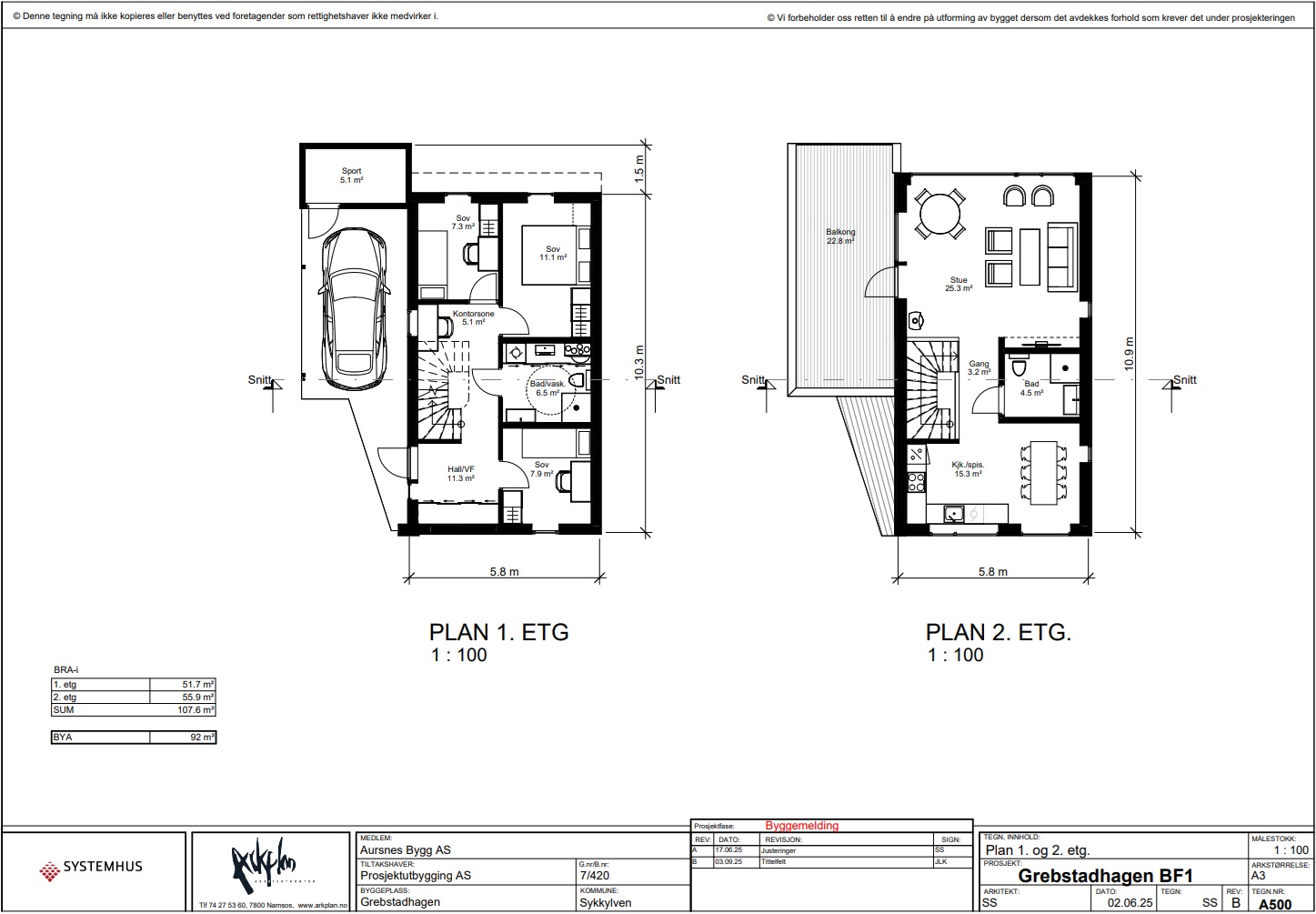 6 nye moderne eneboliger med takterrasse over carport