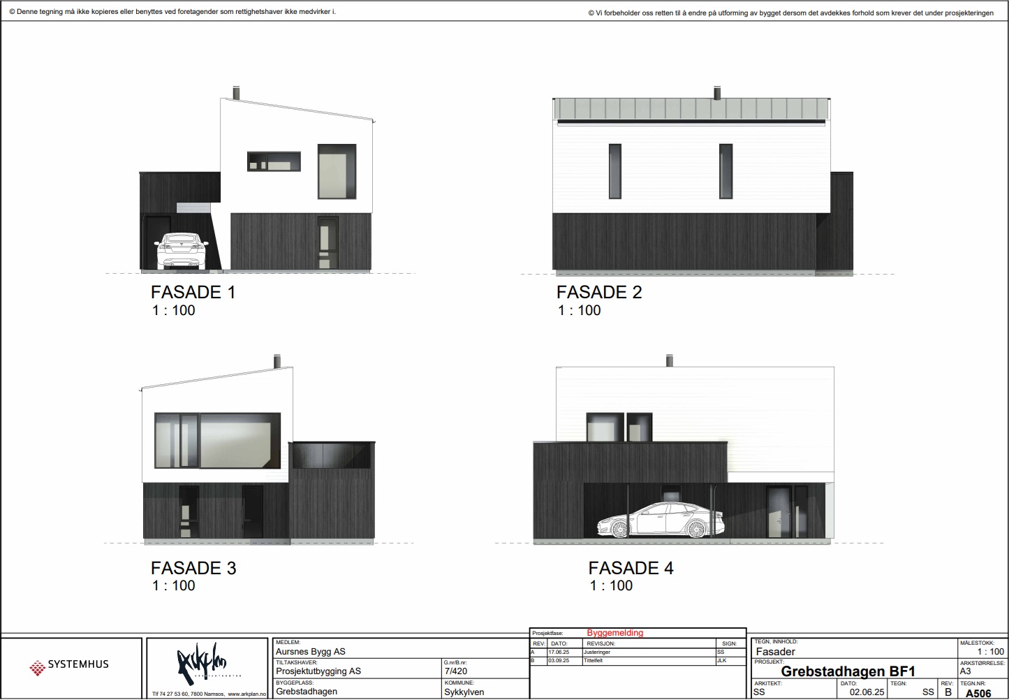 6 nye moderne eneboliger med takterrasse over carport